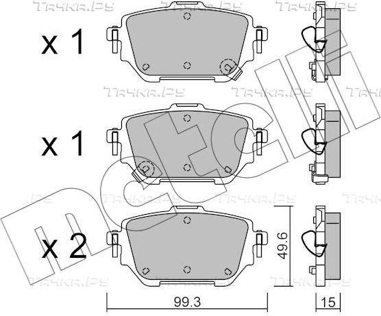 Тормозные колодки Metelli. Артикул 22-1236-0