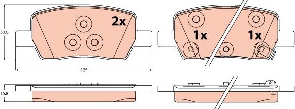 Тормозные колодки TRW. Артикул GDB2368