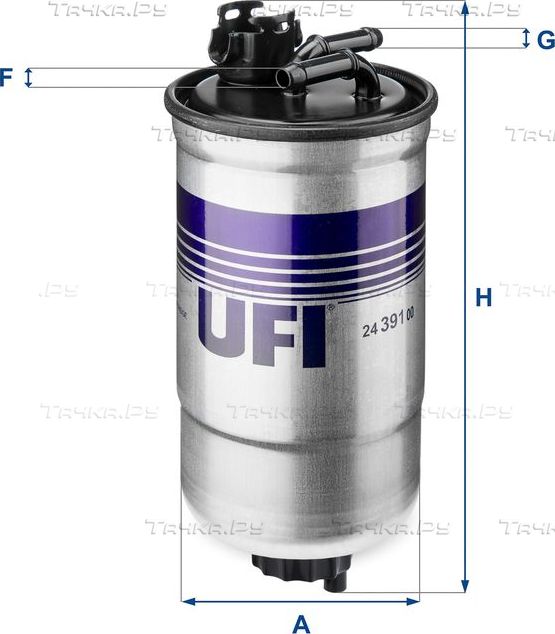 Топливный фильтр UFI для Audi A3 I (8L) 1996-2003. Артикул 24.391.00