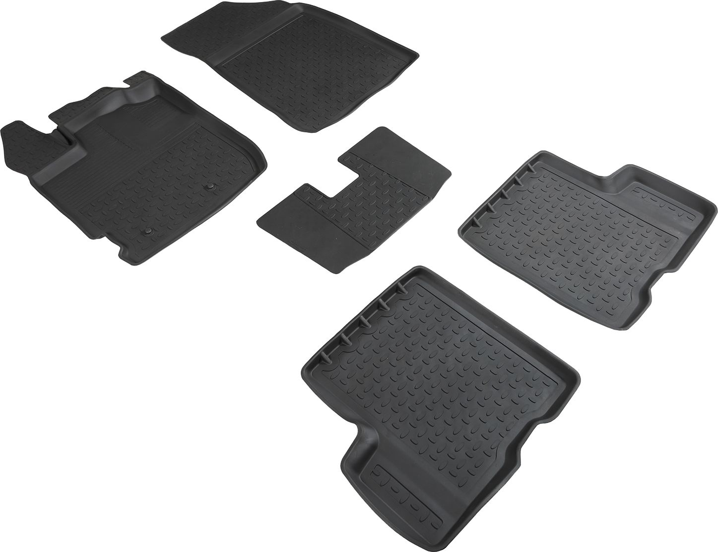 Коврики резиновые Seintex с высоким бортиком для салона Renault Duster II 2021-2026. Артикул 96179