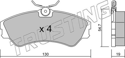 Тормозные колодки Trusting. Артикул 165.0