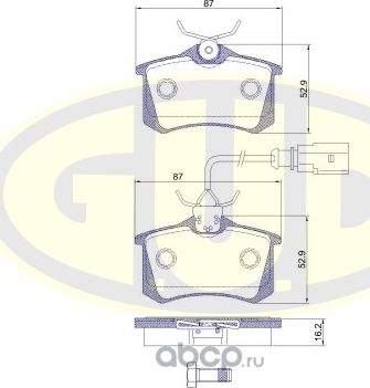 Тормозные колодки G.U.D.. Артикул GBP026351