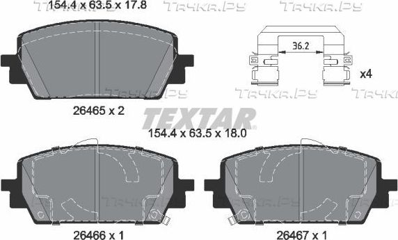 Тормозные колодки Textar Q+. Артикул 2646501