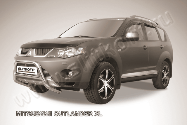 Кенгурятник Slitkoff d57 низкий для Mitsubishi Outlander XL 2006-2010. Артикул MXL003