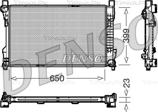 Радиатор охлаждения двигателя Denso (алюминий). Артикул DRM17081