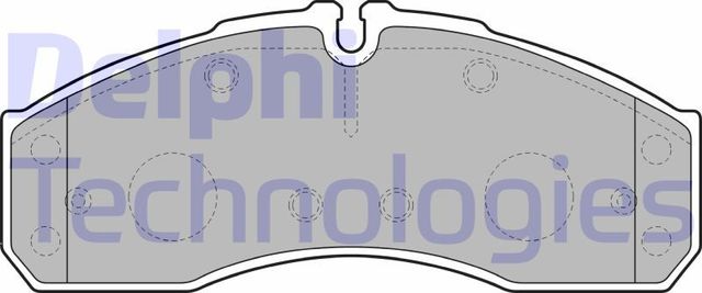 Тормозные колодки Delphi (Low-Metallic) передние для Mercedes-Benz Sprinter 905 2001-2006. Артикул LP2042