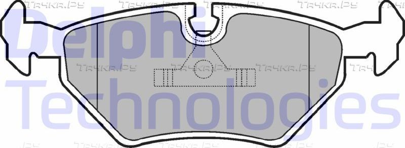 Тормозные колодки Delphi (Low-Metallic). Артикул LP555