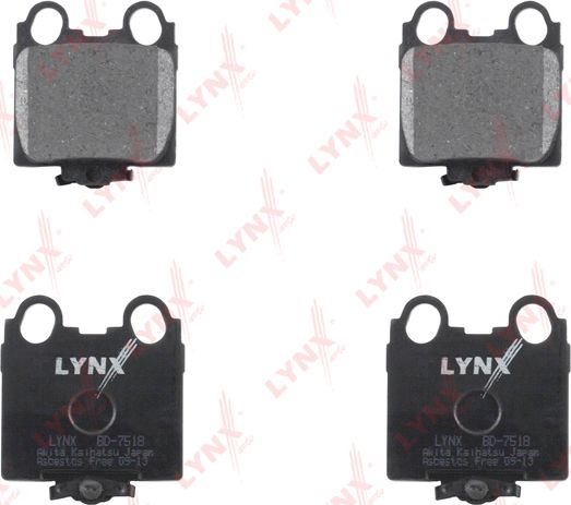 Тормозные колодки LYNXauto. Артикул BD-7518
