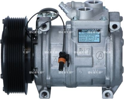 Компрессор кондиционера NRF для John Deere 7010 1997-2003. Артикул 32661