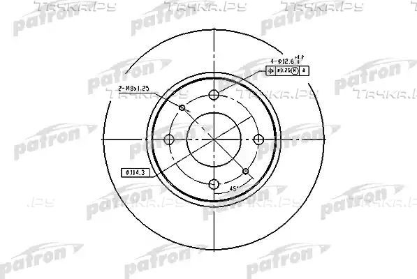 Тормозной диск Patron. Артикул PBD4054