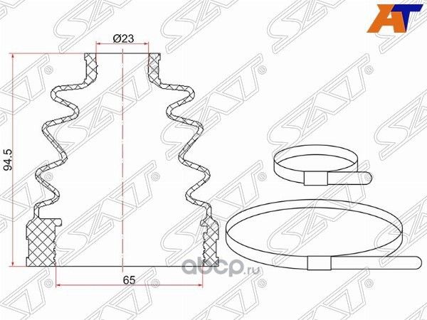 Пыльник шруса внутренний MITSUBISHI ASX GAOUTLAN (SAT). Артикул C1133T