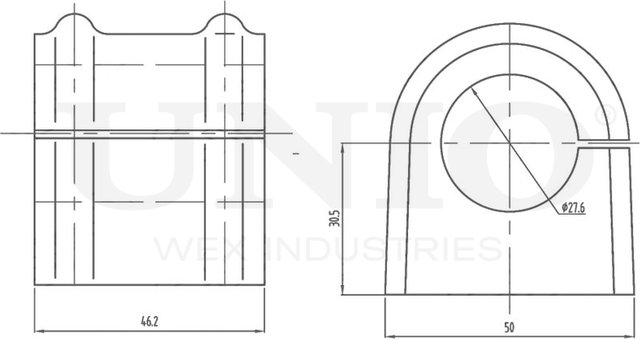 Втулка стабилизатора (Unio). Артикул RMP-10036
