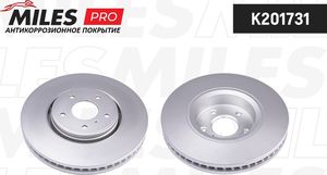 Тормозной диск Miles передний для Infiniti QX50 I 2013-2017. Артикул K201731
