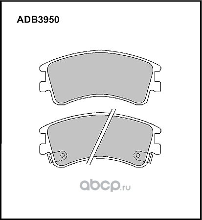 Колодки тормозные MAZDA 6 GG (02-07) (LF 2.0/L3 2.3) передние (4шт.) ALLIED NIPP (Allied Nippon). Артикул ADB3950