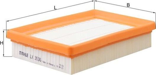 Воздушный фильтр Mahle. Артикул LX 3536