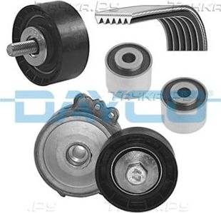 Приводной ремень поликлиновой с роликами (комплект) Dayco для Peugeot 206 1998-2007. Артикул KPV065