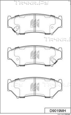Тормозные колодки MK Kashiyama передние для Chevrolet Tracker II 2005-2008. Артикул D9019MH