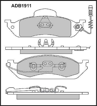 Колодки тормозные (Allied Nippon). Артикул ADB1911
