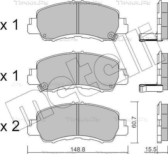 Тормозные колодки Metelli. Артикул 22-1239-0