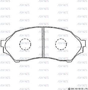 Тормозные колодки Advics передние для Mazda 323 VI (BJ) 1998-2004. Артикул SN104