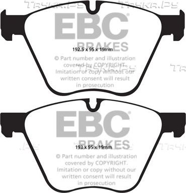 Тормозные колодки EBC Brakes. Артикул DP42007R
