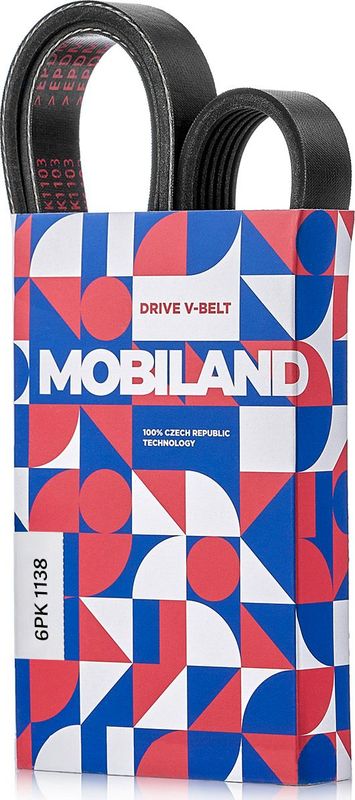 Приводной ремень поликлиновой Mobiland (EPDM (Этилен-пропиленовый каучук)). Артикул 501261138