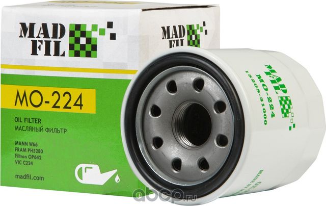Фильтр масляный Madfil Civilian, Frontier, GT-R, Navara, Pathfinder, Safari, Xte Madfil. Артикул MO224