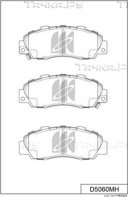 Тормозные колодки MK Kashiyama передние для Honda Shuttle I 1994-2004. Артикул D5060MH