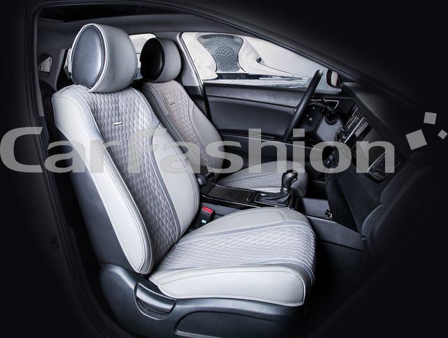 Накидки универсальные CarFashion Element на передние сидения авто, цвет Серый/Серый/Серый/Серый. Артикул 21487