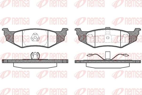 Тормозные колодки Remsa задние для Chrysler Concorde II 1997-2003. Артикул 0482.40