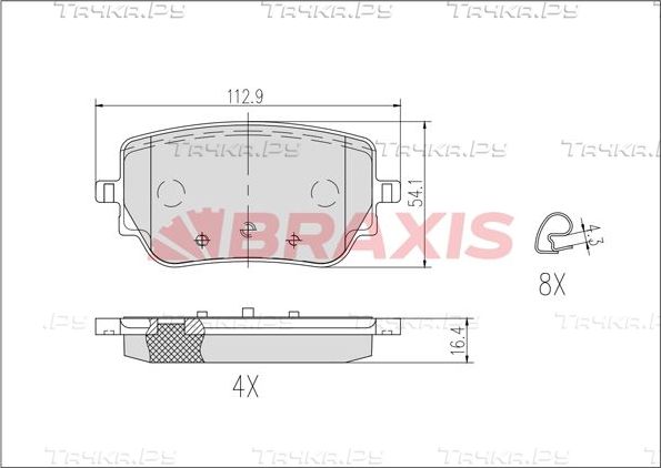 Тормозные колодки Braxis. Артикул AB0633