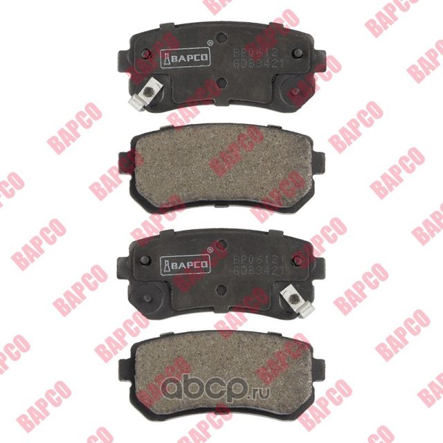 Колодки тормозные дисковые зад. KIA CEED CERATO II PICANTO RIO II SPO (Bapco) Bapco. Артикул BP0612