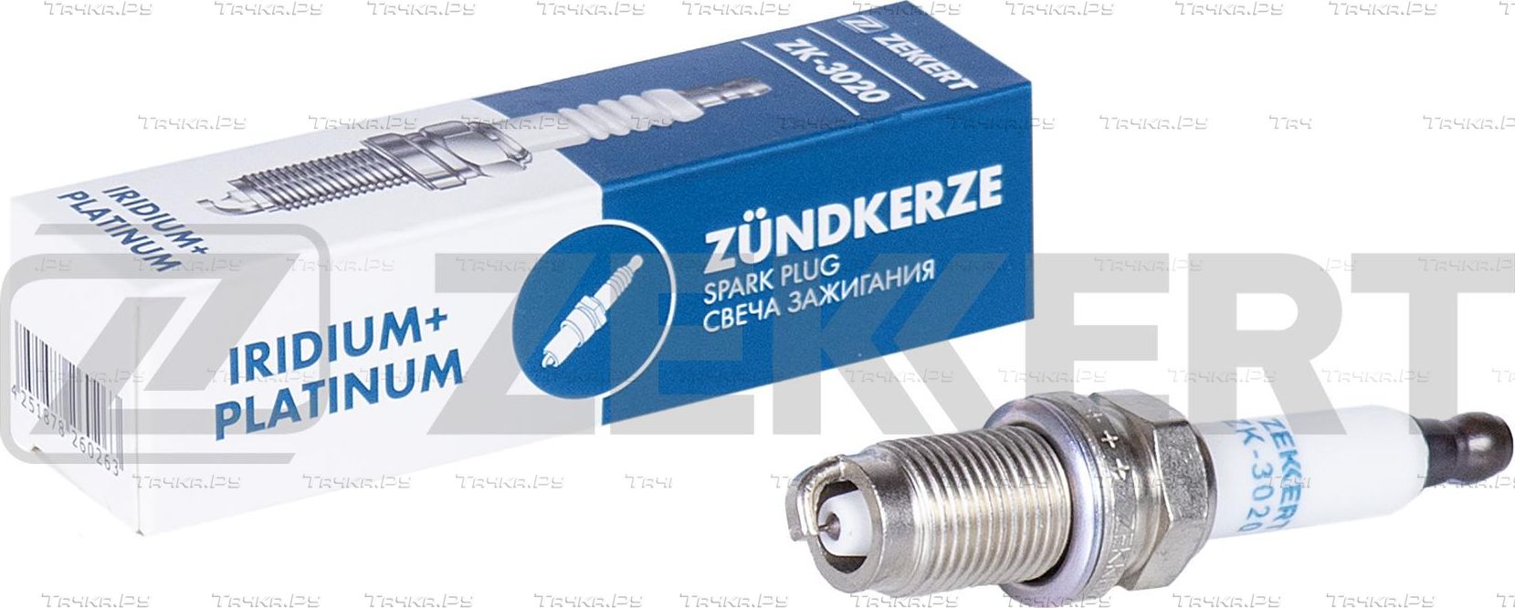 Свеча зажигания Zekkert для Audi A1 I (8X) 2010-2015. Артикул ZK-3020