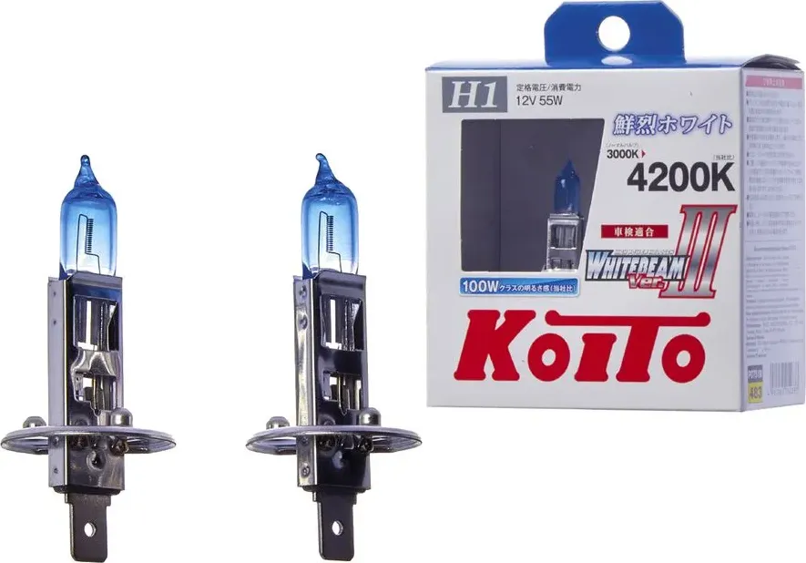 А/лампы KOITO высокотемпературные H1 12V 55W к-т, пластик (Япония) Koito. Артикул P0751W