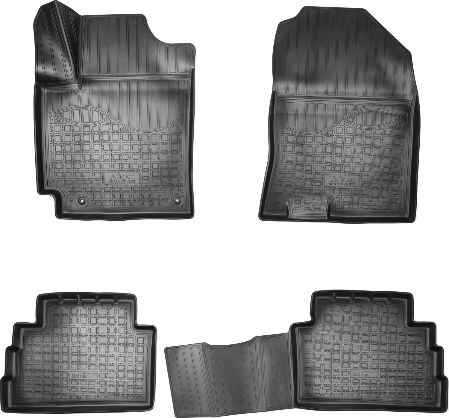 Коврики 3D Норпласт для салона Hyundai Kona 2017-2026 Черные. Артикул NPA11-C31-370