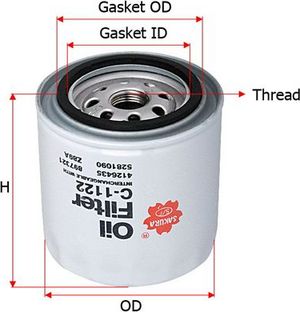 Масляный фильтр Sakura для Dodge Durango II 2003-2007. Артикул C-1122