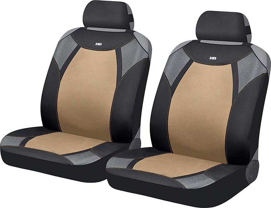 Накидки универсальные Hadar Rosen Viper на передние сидения авто, цвет Бежевый/Черный/Серый. Артикул 21356