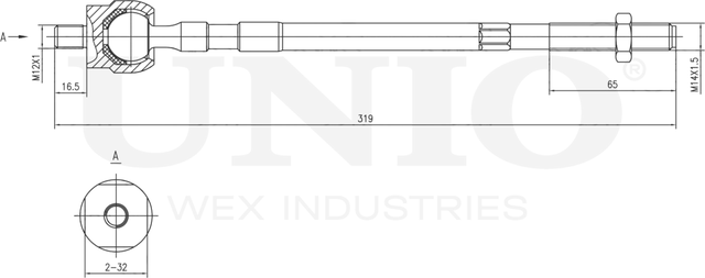 Тяга рулевая (Unio). Артикул SSP-30038