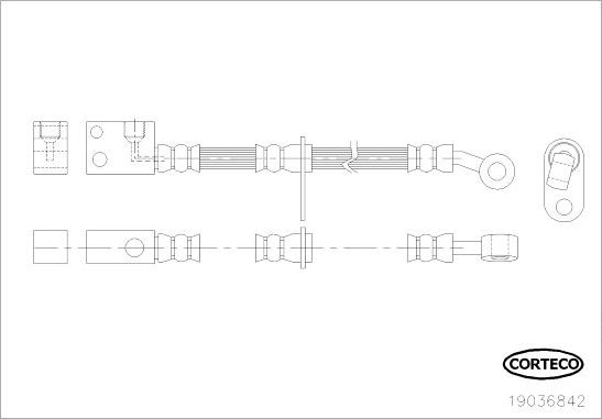 Тормозной шланг Corteco. Артикул 19036842