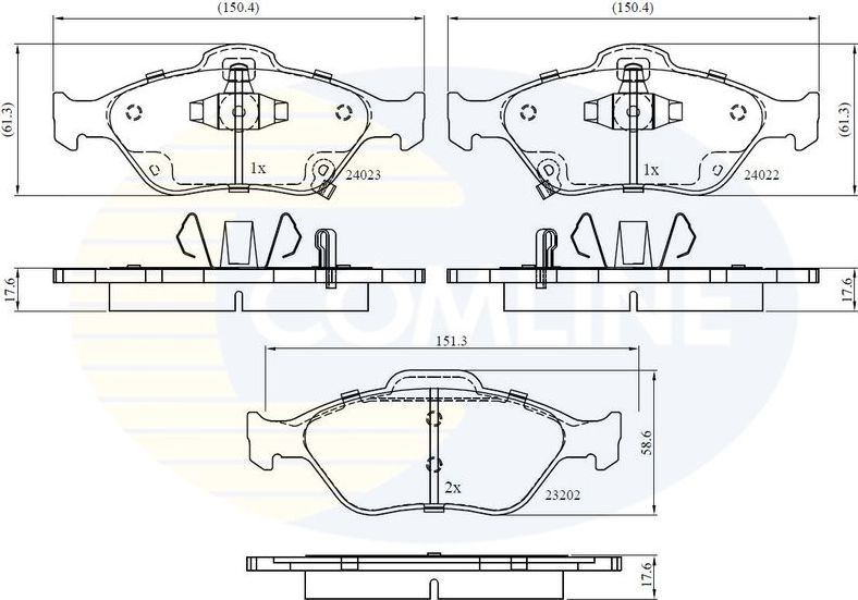 Тормозные колодки Comline Comline. Артикул CBP31637