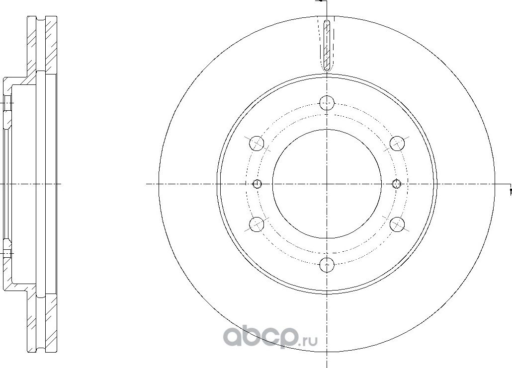 Диск тормозной вентилируемый (G-Brake). Артикул GR20767