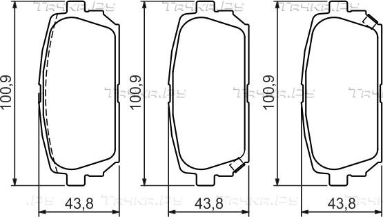 Тормозные колодки Bosch (Low-Metallic). Артикул 0 986 494 400