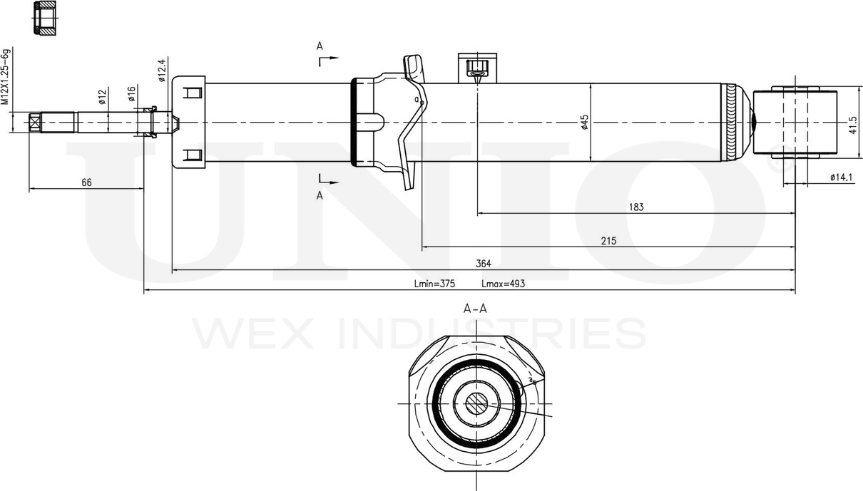 Амортизатор подвески (Unio). Артикул SAB-10004