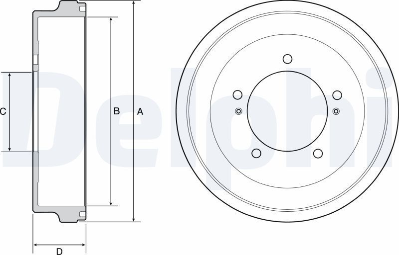 Тормозной барабан Delphi. Артикул BF512