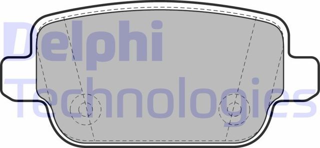 Тормозные колодки Delphi (Low-Metallic) задние для Ford Galaxy II 2006-2015. Артикул LP1969