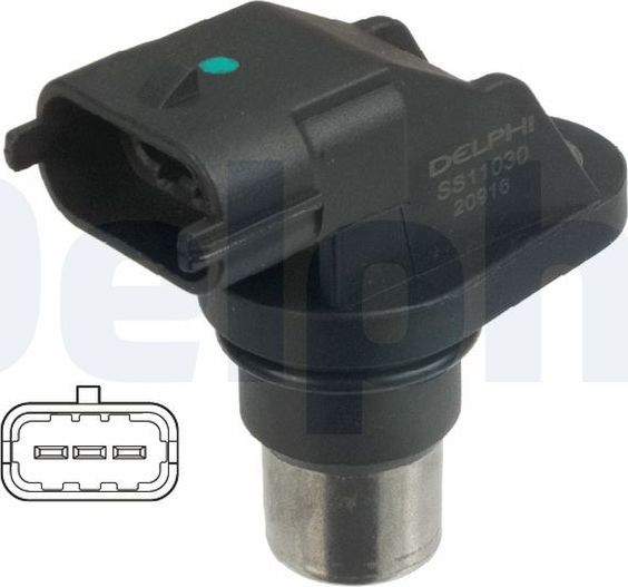 Датчик положения распредвала Delphi для Fiat Albea 2001-2012. Артикул SS11030