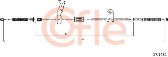 Трос ручника (тросик ручного тормоза) Cofle. Артикул 92.17.1482