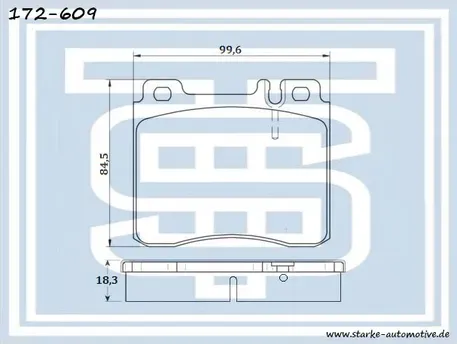 Колодки тормозные передние (Starke). Артикул 172609