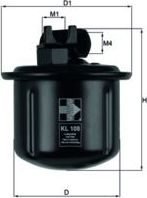 Топливный фильтр Mahle-Knecht. Артикул KL 108