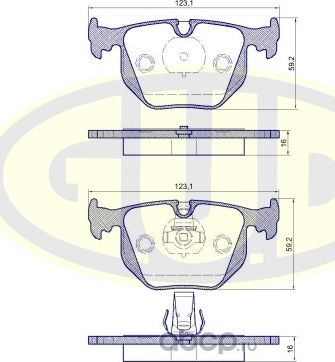 Тормозные колодки G.U.D.. Артикул GBP038120